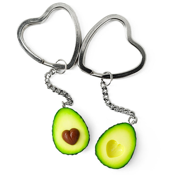 polinacreations Avocado Keychains, Valentines day gift  Best Friend Keychain Set for 2 Avocado Heart Friendship Keychains BFF Gift Fake Food LOVE Jewelry Wife Husband Gift polina creations 
