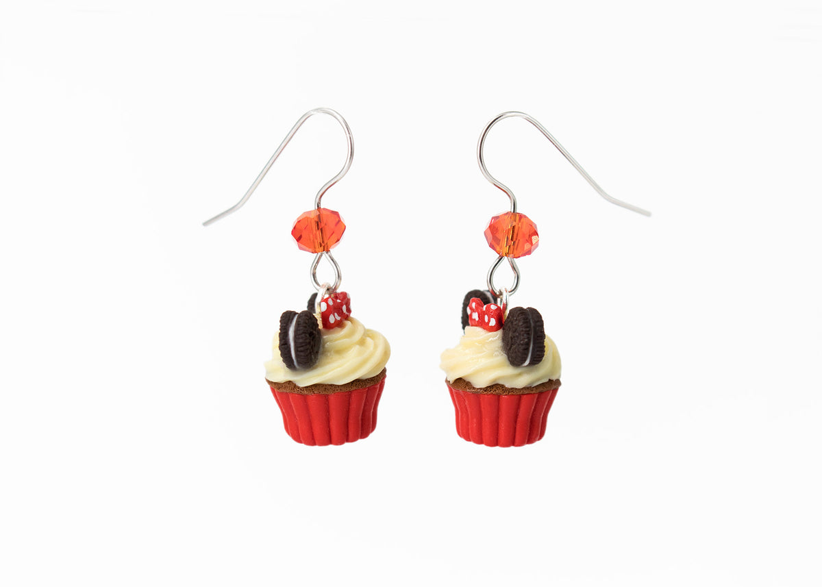 polinacreations Handmade jewelry Mouse Cupcake Earrings, red Cupcake Earrings, Mouse Earrings fake food jewelry polymer clay food jewelry cute earrings gift for her gift for woman girl red jewelry cookie earrings cookie jewelry oreo jewelry oreo earrings minnie mouse jewelry mickey mouse earrings beaded jewelry red jewelry ruby earrings hypoallergenic jewelry