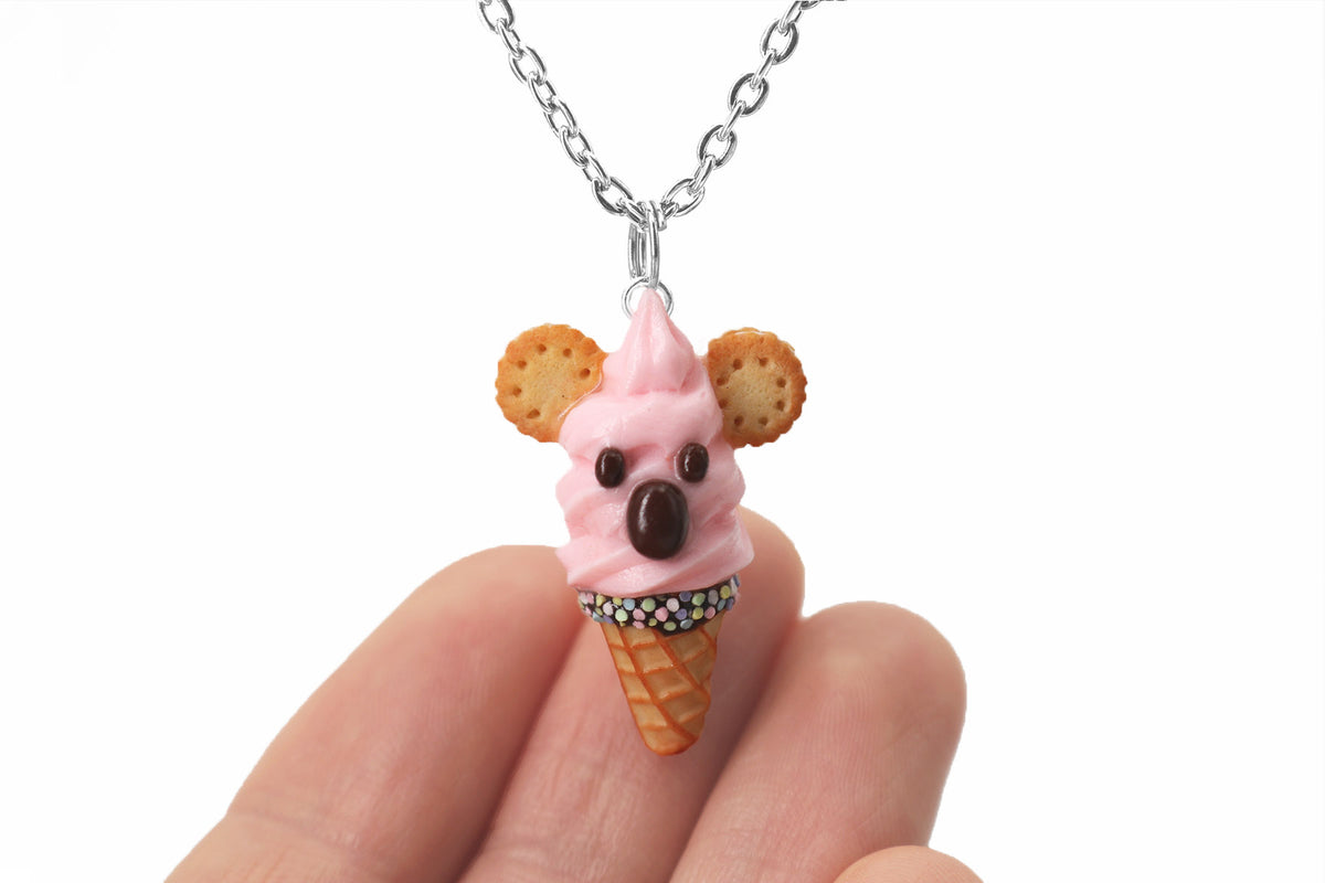 polinacreations Handmade jewelry Pink Koala Ice Cream Waffle Cone Pendant Koala Ice Cream Necklace Australia jewelry animal lover gift animal necklace animal jewelry cookie necklace cookie jewelry fake food jewelry polymer clay jewelry pink charm ice cream charm pink necklace pink jewelry pet jewelry pet gift wild animal waffle necklace waffle charm strawberry ice cream jewelry rainbow jewelry rainbow necklace rainbow charm sprinkle necklace jewellery miniature food jewelry mini food charm necklace