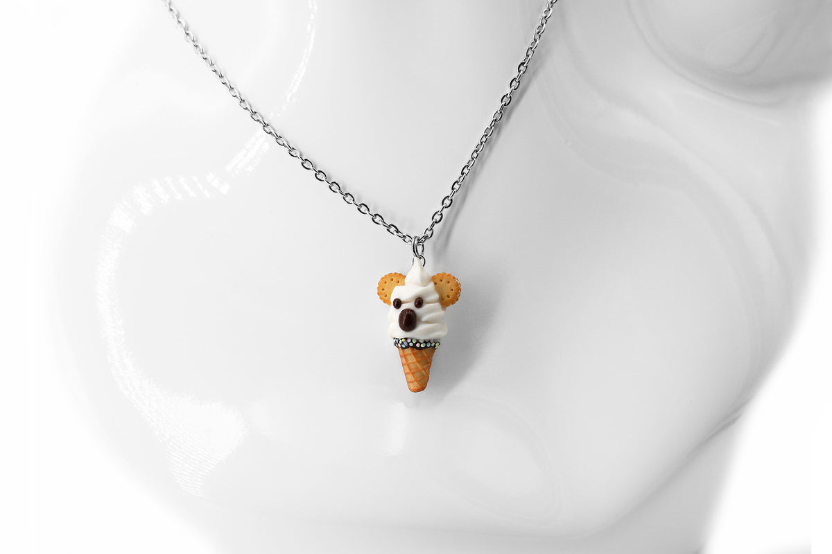 polinacreations Handmade jewelry white Koala Ice Cream Pendant Koala Ice Cream Necklace Australia jewelry animal lover gift animal necklace animal jewelry cookie necklace cookie jewelry fake food jewelry polymer clay jewelry white charm ice cream charm white necklace white jewelry pet jewelry pet gift wild animal waffle necklace waffle charm vanilla ice cream jewelry rainbow jewelry rainbow necklace rainbow charm sprinkle necklace miniature food jewelry mini food charm necklace white ice cream necklace