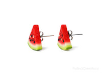 Handmade Watermelon Stud Earrings