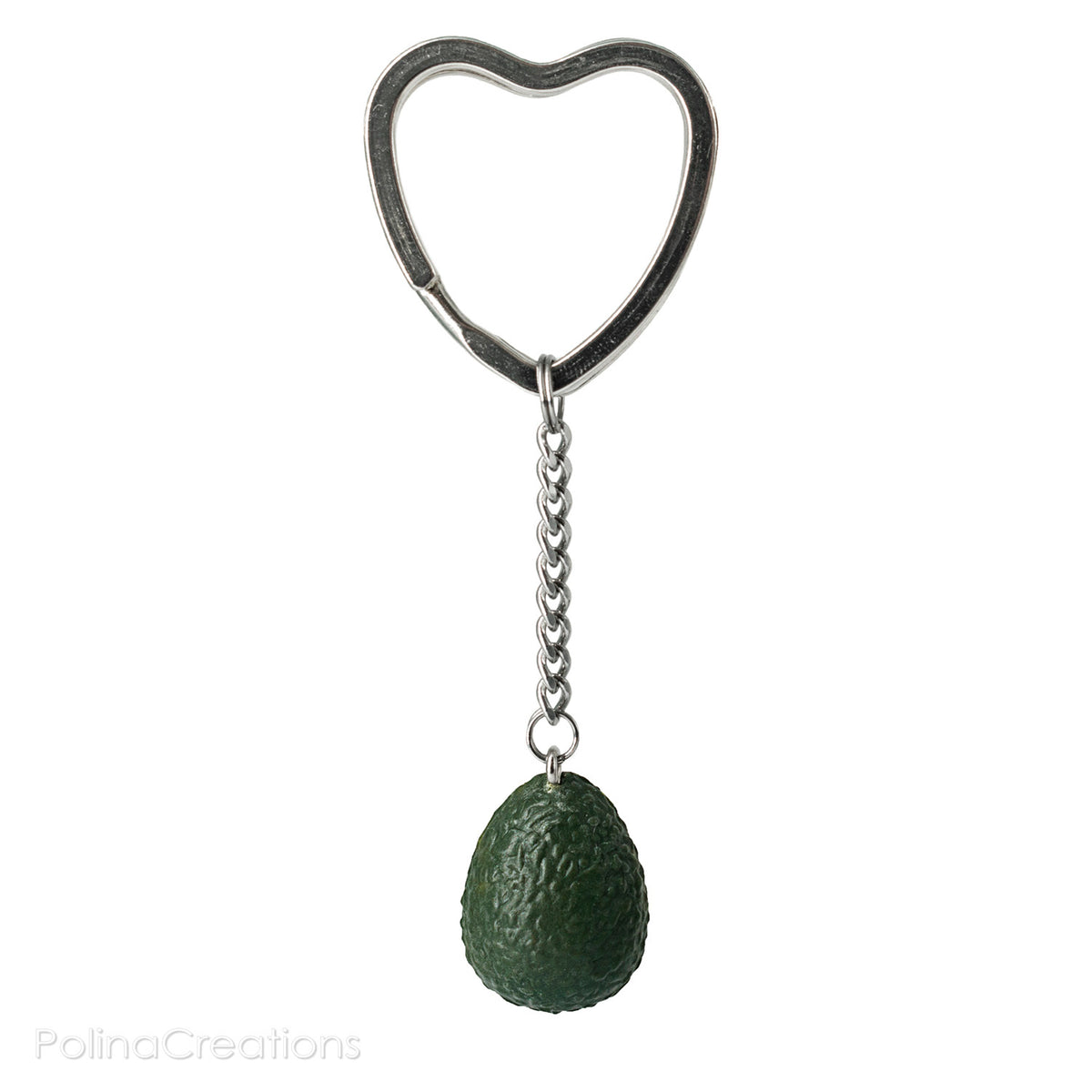 Handmade Avocado Heart Keychain, Valentine's day gift
