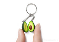 Handmade Single Ring Avocado Keychain, Valentine's day gift