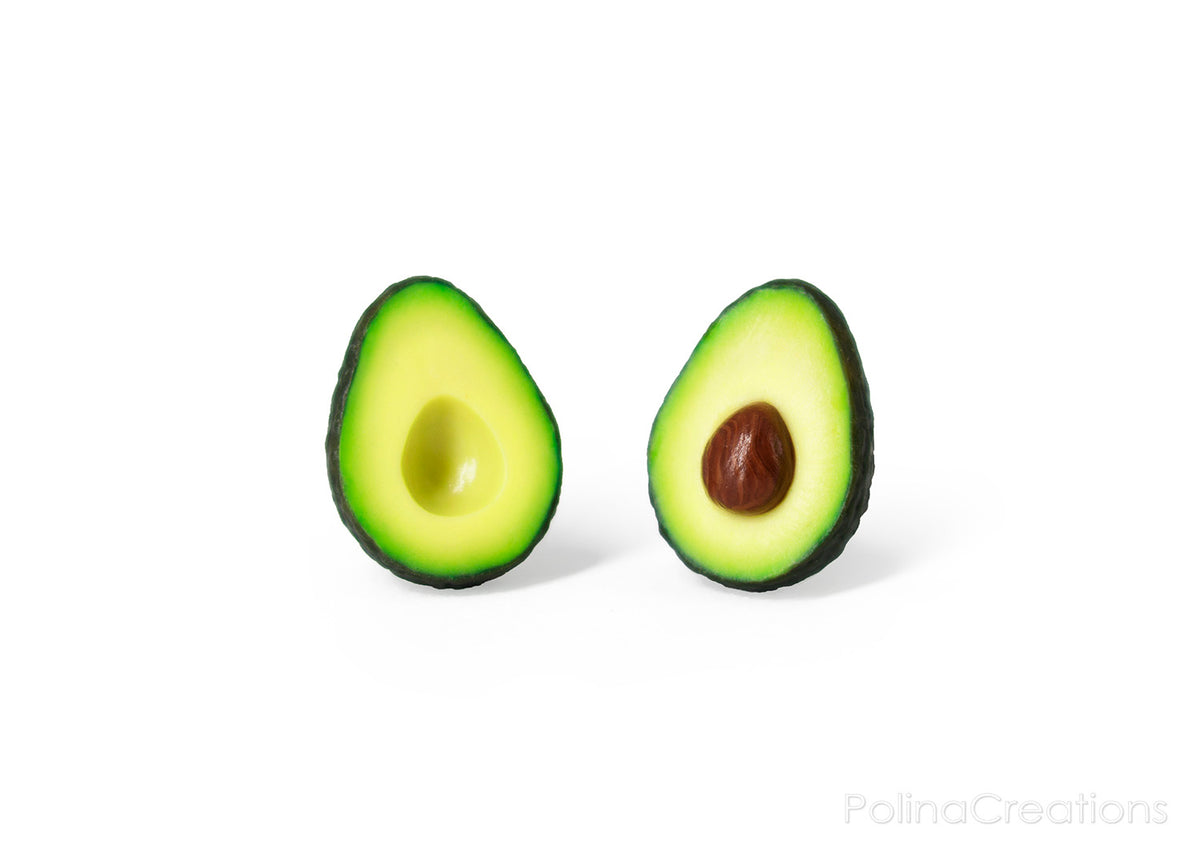 Handmade Avocado Stud Earrings