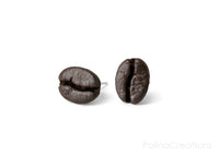 Handmade Coffee Bean Stud Earrings