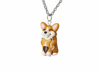 Mothers Day Gift Mama Corgi and Baby Necklace. Mothers Day Gift Necklace Corgi Dog Gift, Corgi Necklace Corgi Jewelry Polina creations Polymer clay necklace