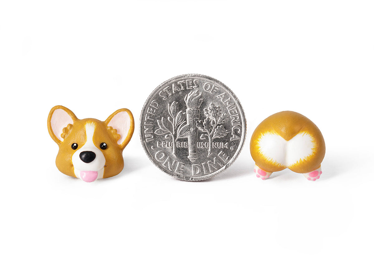 Handmade Corgi Dog Stud Earrings