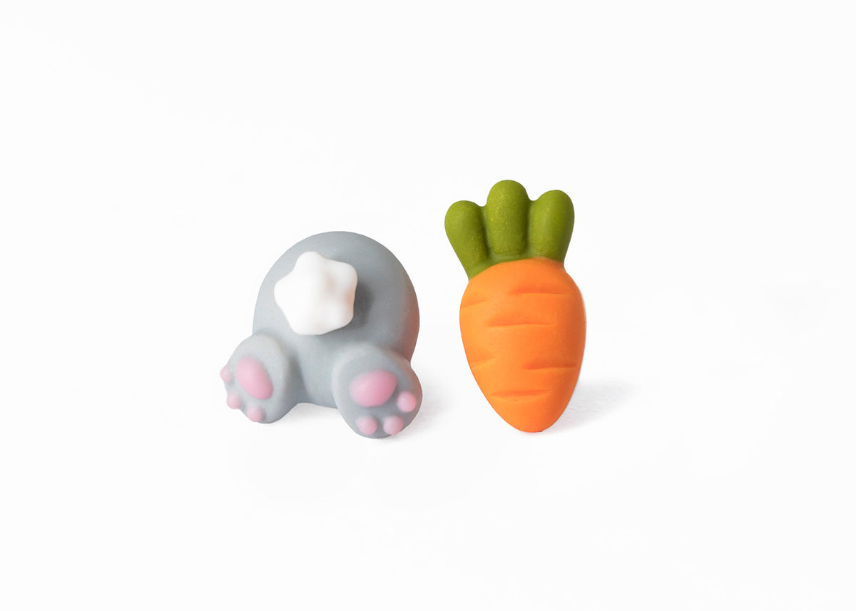 Polinacreations Handmade Bunny Butt & Carrot Stud Earrings. Rabbit earrings. Carrot Earrings. Easter Jewelry Easter bunny earrings, Garden Jewelry Cute cute jewelry handmade earrings