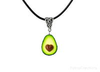 Handmade Avocado Heart Necklace, Valentine's day gift