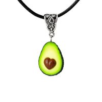 Handmade Avocado Heart Necklace, Valentine's day gift