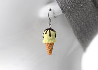 polinacreations Handmade jewelry vanilla Ice Cream Waffle Cone Earrings, Ice Cream Earrings vanilla Earrings yellow Earrings yellow Jewelry Fake Food Earrings miniature food jewelry mini food earrings food charm waffle jewelry chocolate earrings gift for her polymer clay jewelry ice cream charm summer jewelry