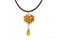 Handmade Gold Wire Honeycomb Necklace