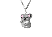 polinacreations Mothers Day Gift Mama Koala and Baby Necklace. Mother Daughter Jewelry Moms Birthday Gift Australian Animal jewelry Australia Necklace grey jewelry polymer clay jewelry