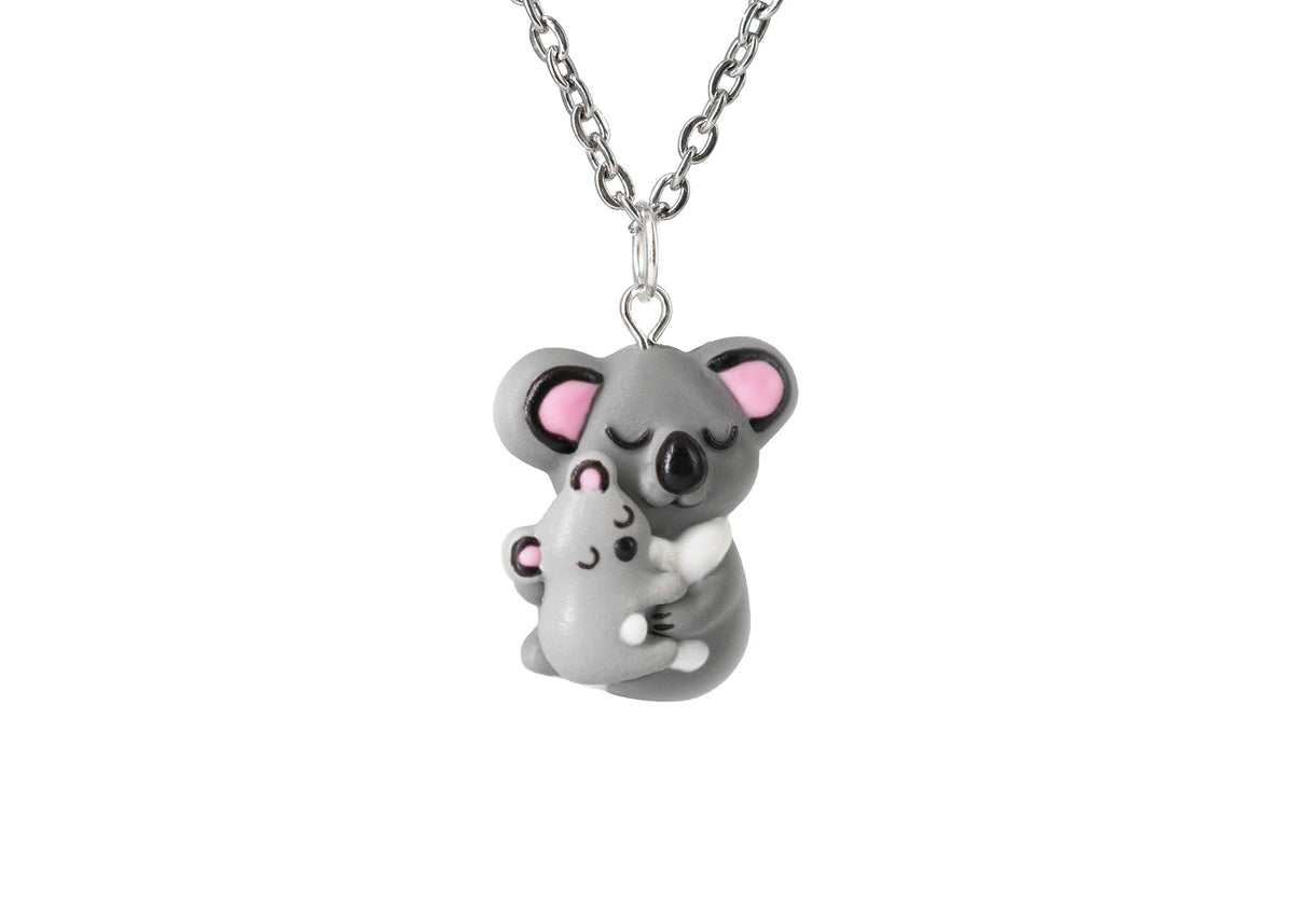 polinacreations Mothers Day Gift Mama Koala and Baby Necklace. Mother Daughter Jewelry polymer clay Moms Birthday Gift Australian Animal jewelry Australia Necklace