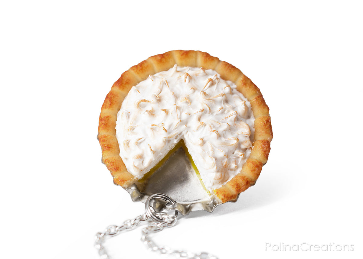 Polinacreations Handmade Jewelry meringue Pie Pendant meringue Pie Necklace,Miniature Food Jewelry lime Jewelry lime Necklace yellow charm yellow jewelry yellow necklace Fake food jewelry mini food charm pie charm circle necklace green circle charm pastry jewelry pastry charm gift for her gift for woman bottle cap jewelry berry necklace berry charm fruit jewelry fruit necklace whipped cream
