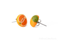 Handmade Orange Fruit Stud Earrings