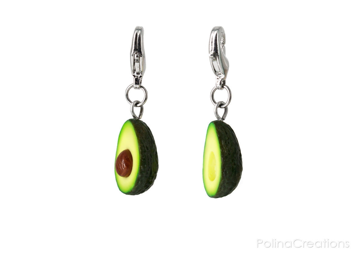 Handmade Avocado Bracelet Charm, Valentine's day gift