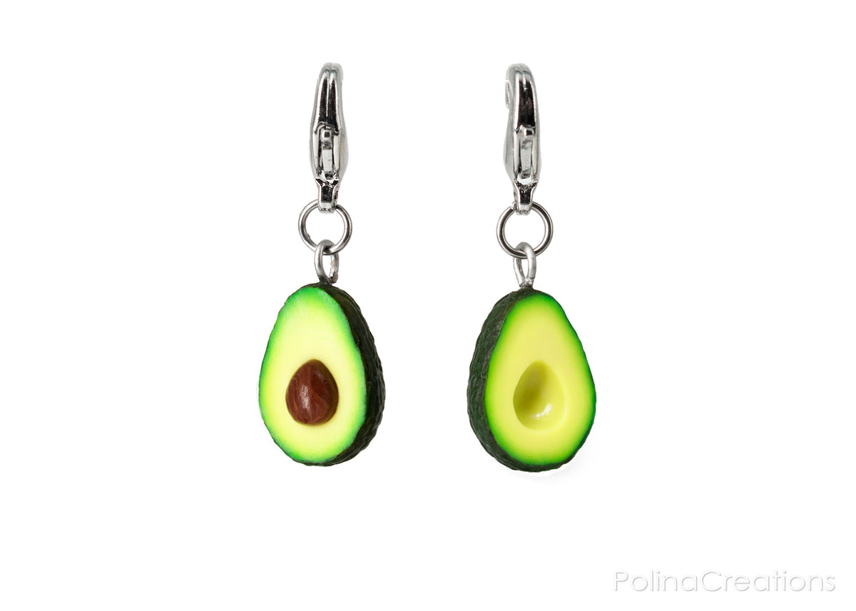 Handmade Avocado Bracelet Charm, Valentine's day gift
