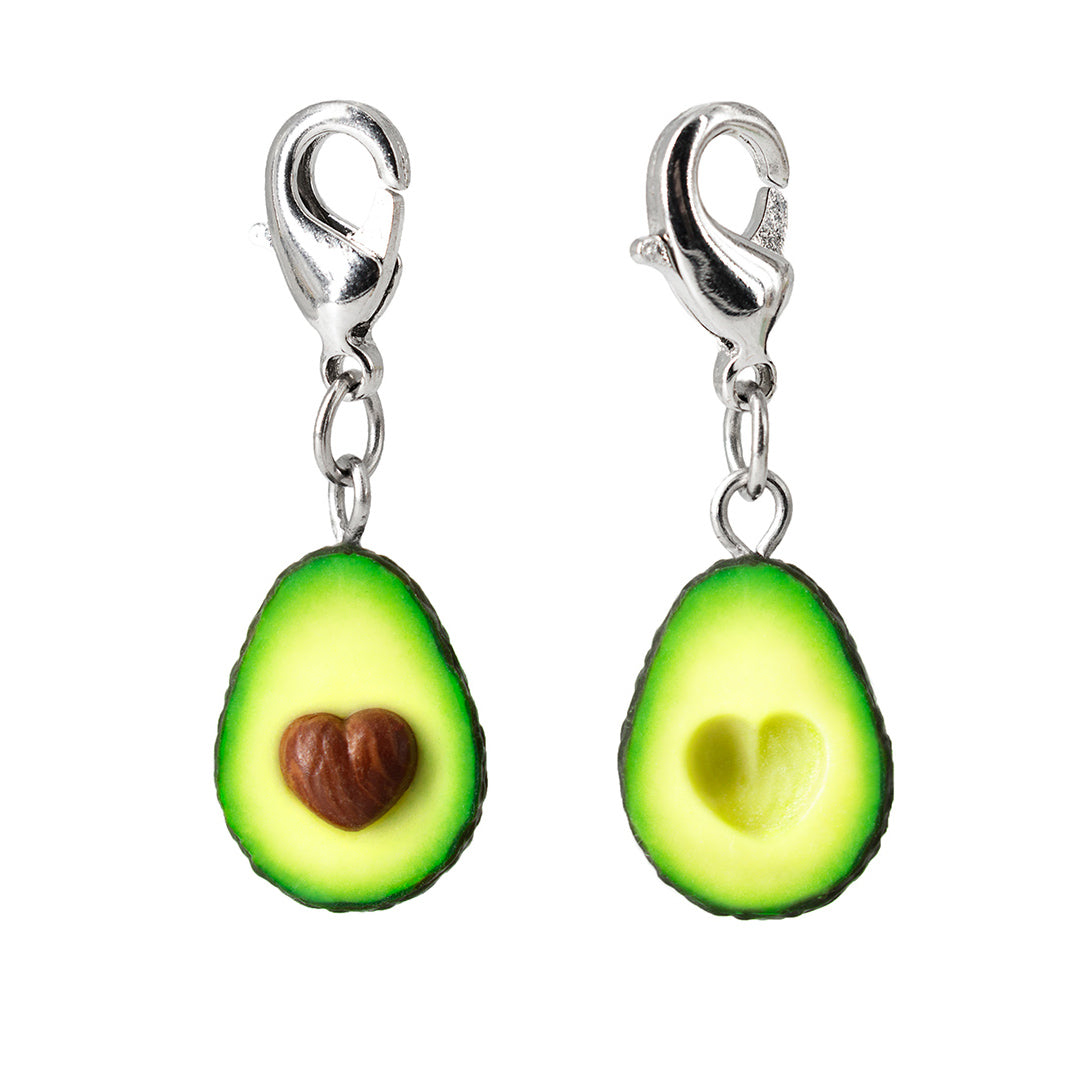Handmade Avocado Heart Bracelet Charm, Valentine's day gift