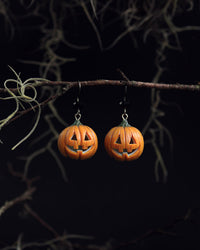 Polinacreations Handmade jewelry Glow in the Dark Halloween Pumpkin Head Earrings, Spooky Halloween jewelry Pumpkin Jack earrings Scary Halloween Earrings Witch jewelry pumpkin head jewelry spooky jewelry halloween accessory orange earrings smile jewelry pumpkin jack jewelry glow jewelry scary jewelry pumpkin head jewelry creepy jewelry Halloween gift for her gift for woman vampire jewelry polina creations