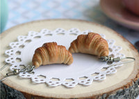 Handmade Croissant Earrings Sprinkled With Sugar
