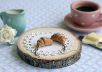 Handmade Croissant Earrings Sprinkled With Sugar