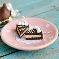 Handmade Chocolate Layer Cake Earrings