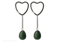 polinacreations Avocado Keychains, Best Friend Keychain Set for 2 Avocado Heart Friendship Keychains BFF Gift Fake Food LOVE Jewelry Wife Husband Gift polina creations polymer clay jewelry