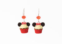 polinacreations Handmade jewelry Mouse Cupcake Earrings, red Cupcake Earrings, Mouse Earrings fake food jewelry polymer clay food jewelry cute earrings gift for her gift for woman girl red jewelry cookie earrings cookie jewelry oreo jewelry oreo earrings minnie mouse jewelry mickey mouse earrings beaded jewelry red jewelry ruby earrings hypoallergenic jewelry