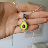 Handmade Best Friend Forever Avocado Heart Necklaces, Valentine's day gift