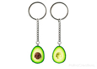 Handmade Avocado Skull Keychains, Halloween Gift