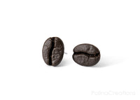 Handmade Coffee Bean Stud Earrings