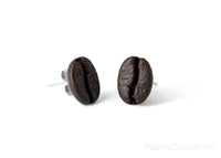 Handmade Coffee Bean Stud Earrings