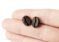 Handmade Coffee Bean Stud Earrings