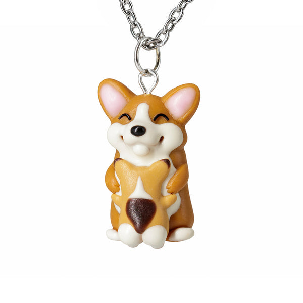 Polinacreations Mothers Day Gift Mama Corgi and Baby Necklace. Mothers Day Gift Necklace Corgi Dog Gift, Corgi Necklace Polymer clay Corgi Jewelry Polina creations