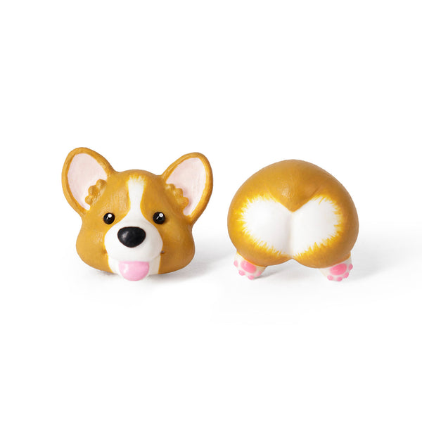 Handmade Corgi Dog Stud Earrings