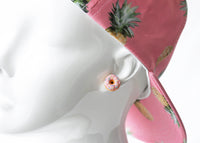 Handmade Pink Glazed Doughnut Stud Earrings