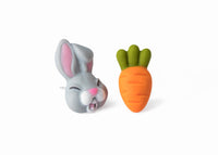 Handmade Bunny & Carrot Stud Earrings, Easter Gift