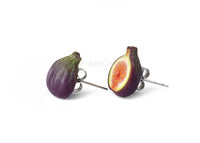 Handmade Fig Stud Earrings