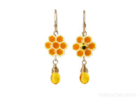 Handmade Honeycomb Earrings