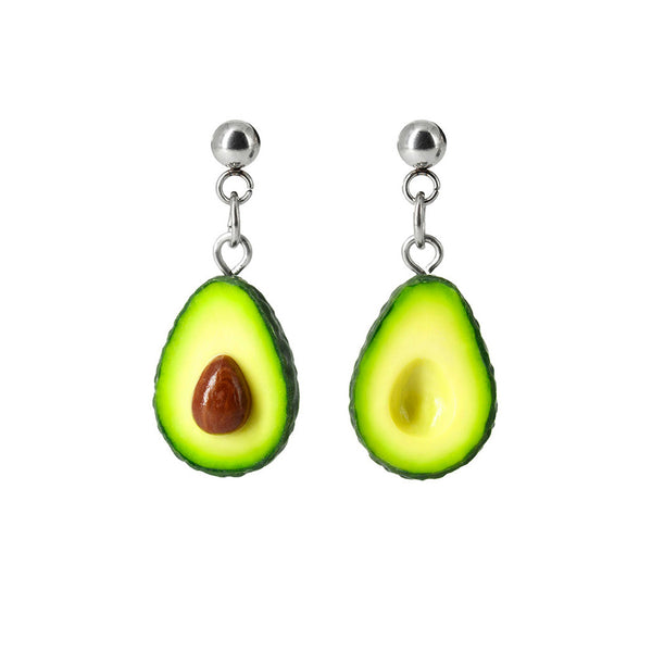 Handmade Avocado Stud Dangle Earrings PolinaCreations