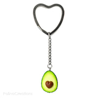 Handmade Avocado Heart Keychain, Valentine's day gift