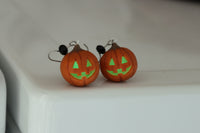 Polinacreations Handmade jewelry Glow in the Dark Halloween Pumpkin Head Earrings, Spooky Halloween jewelry Pumpkin Jack earrings Scary Halloween Earrings Witch jewelry pumpkin head jewelry spooky jewelry halloween accessory orange earrings smile jewelry pumpkin jack jewelry glow jewelry scary jewelry pumpkin head jewelry creepy jewelry Halloween gift for her gift for woman vampire jewelry polina creations