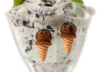polinacreations Handmade jewelry chocolate Ice Cream Waffle Cone Earrings, Ice Cream Earrings chocolate Earrings chocolate jewelry waffle Jewelry waffle earrings Fake Food Earrings miniature food jewelry mini food earrings food charm brown jewelry brown earrings gift for her polymer clay jewelry ice cream charm summer jewelry