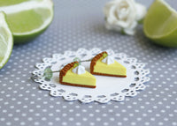PolinaCreations Handmade Jewelry Key Lime Pie Earrings, Fake Food Jewelry Lime Green Earrings Miniature Food Yellow Jewelry Cute Earrings Pie Earrings Mini food jewelry polymer clay jewelry pie slice jewelry dangle earrings gift for her woman girl polymer clay jewelry cheesecake jewelry cheesecake earrings lime fruit jewelry Polina creations Unique jewelry
