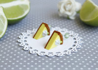PolinaCreations Handmade Jewelry Key Lime Pie Earrings, Fake Food Jewelry Lime Green Earrings Miniature Food Yellow Jewelry Cute Earrings Pie Earrings Mini food jewelry polymer clay jewelry pie slice jewelry dangle earrings gift for her woman girl polymer clay jewelry cheesecake jewelry cheesecake earrings lime fruit jewelry Polina creations Unique jewelry