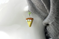 PolinaCreations Handmade Jewelry Key Lime Pie Earrings, Fake Food Jewelry Lime Green Earrings Miniature Food Yellow Jewelry Cute Earrings Pie Earrings Mini food jewelry polymer clay jewelry pie slice jewelry dangle earrings gift for her woman girl polymer clay jewelry cheesecake jewelry cheesecake earrings lime fruit jewelry Polina creations Unique jewelry bright jewelry summer jewelry