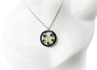 PolinaCreations Handmade Mint Chocolate Chip Ice Cream Pie Necklace, Cookie Jewelry Mint Jewelry Circle Mint Green Necklace Polymer clay Fake Food Jewelry oreo jewelry oreo charm oreo cookie necklace mint ice cream jewelry ice cream necklace miniature food jewelry mini food necklace polina creations green ice cream charm