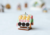 Handmade Gingerbread House Necklace, Christmas Gift
