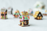 Handmade Gingerbread House Necklace, Christmas Gift
